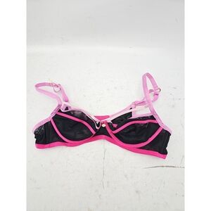 Sofia Intimates by Sofia Vergara Pink and Black Lace Bra
